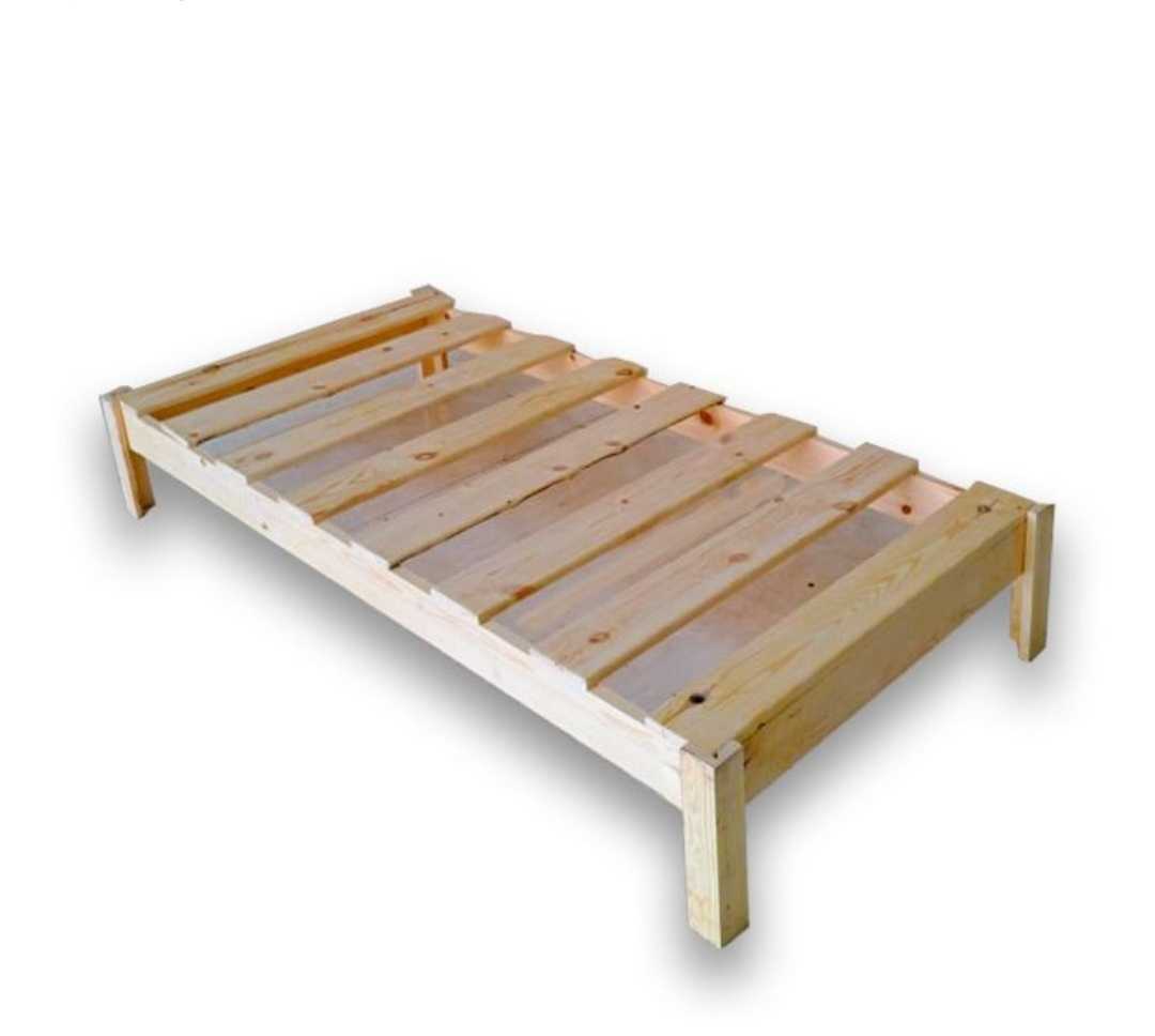 Sommier En Bois Naturel 1 place