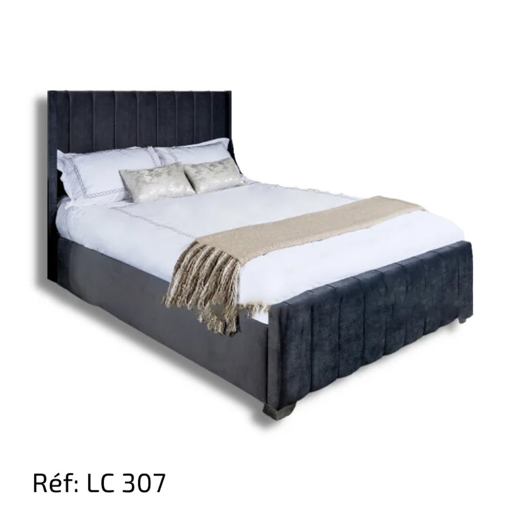 Lit Capitonné Tissu Anti-taches Haute Qualité