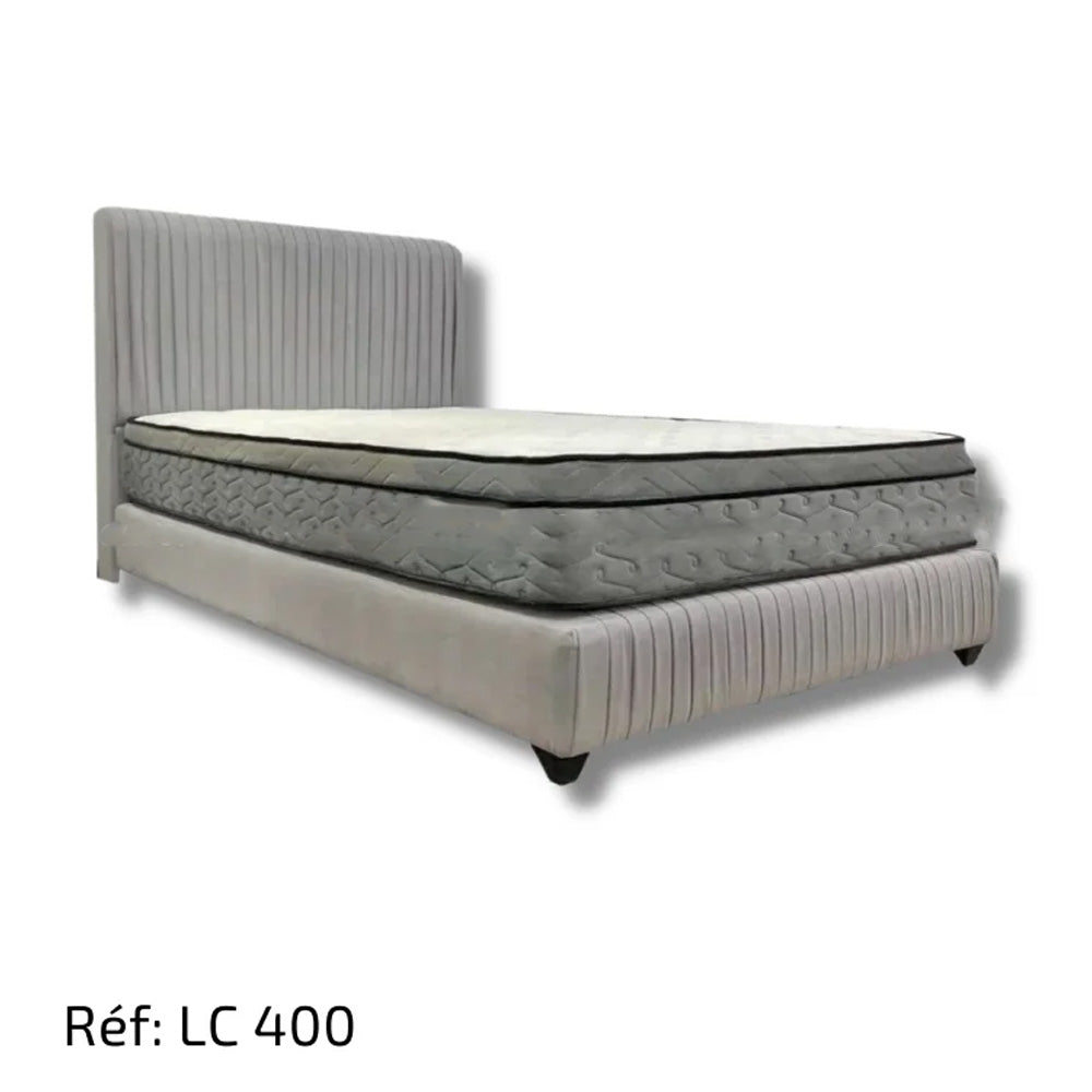 Lit Capitonné Tissu Anti-taches Haute Qualité