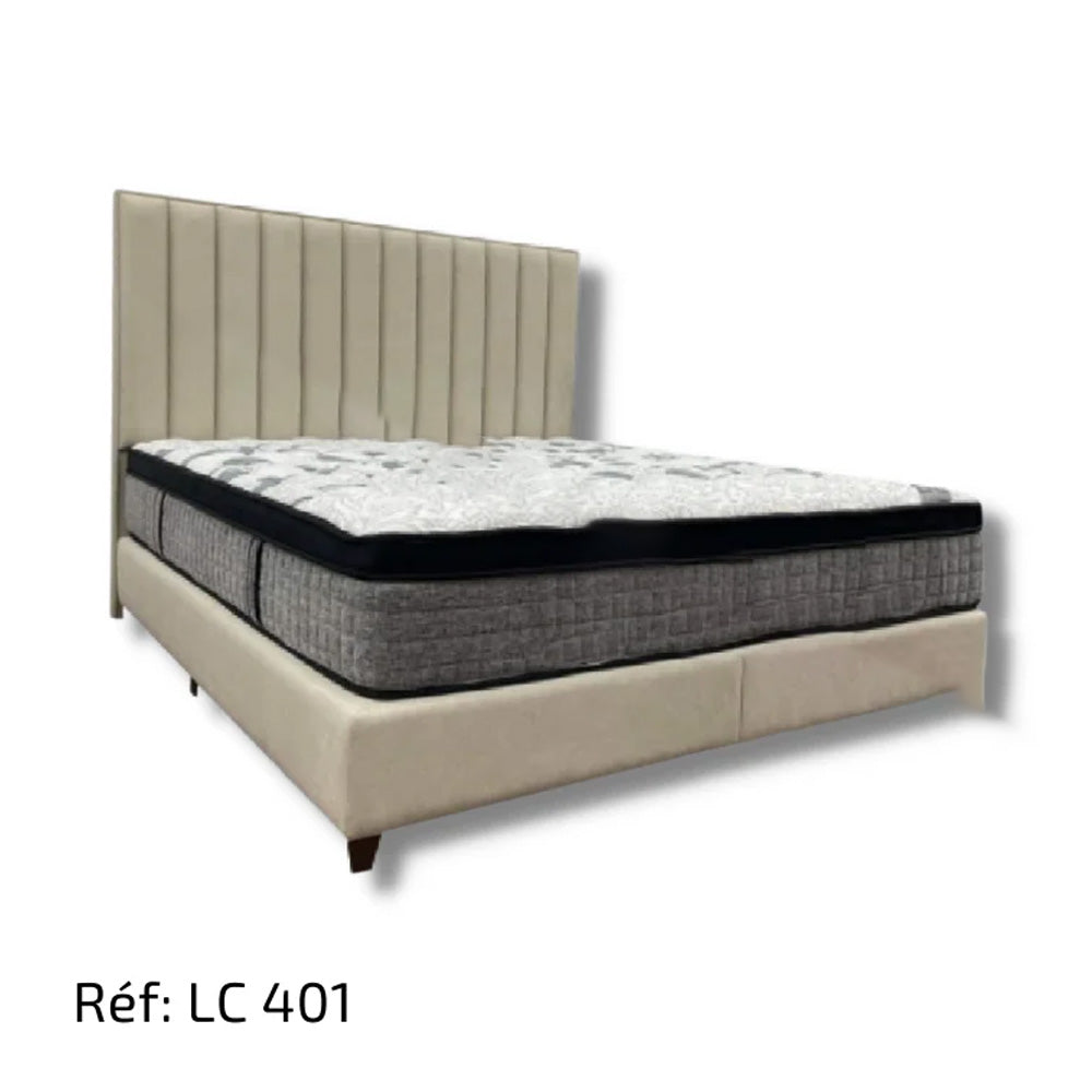 Lit Capitonné Tissu Anti-taches Haute Qualité