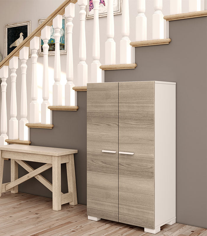 Porte Chaussures Double Porte Mauve Clair