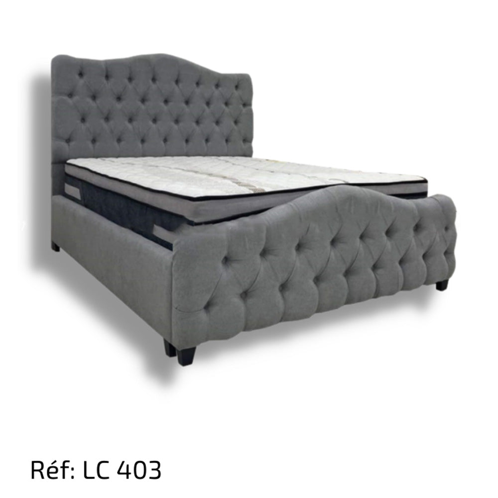 Lit Capitonné Tissu Anti-taches Haute Qualité