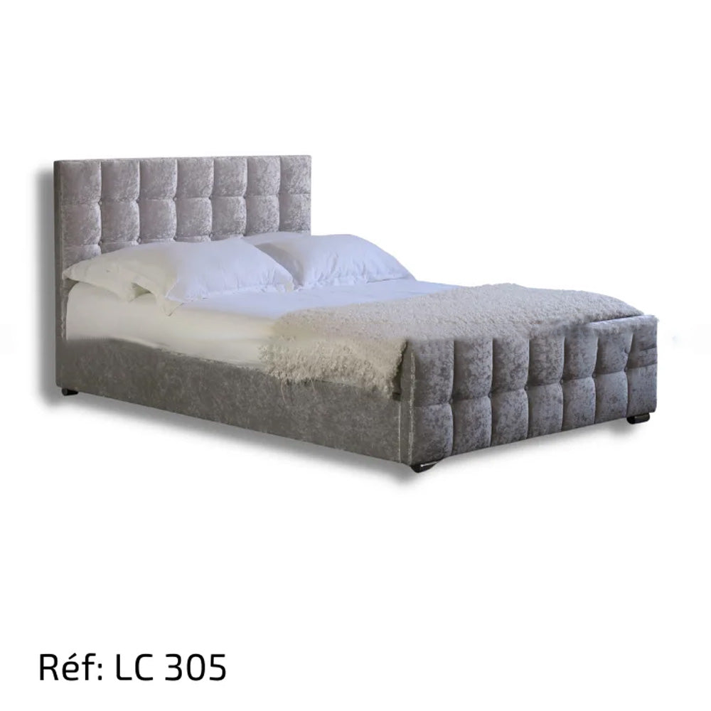 Lit Capitonné Tissu Anti-taches Haute Qualité