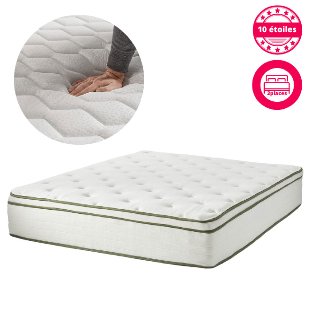 Matelas Royal Orthopédique Eurotop 2 Places 10 étoiles 32 cm