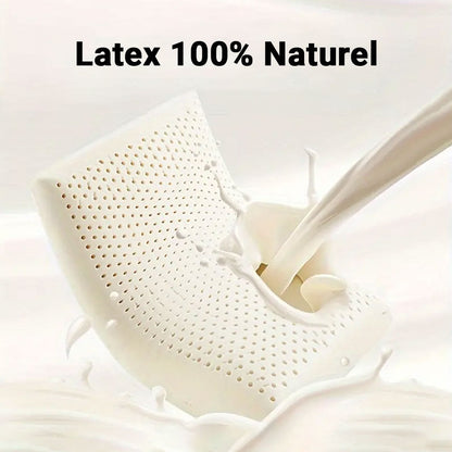 Oreiller en Latex 100 % Naturel Ultra Respirant et Confortable