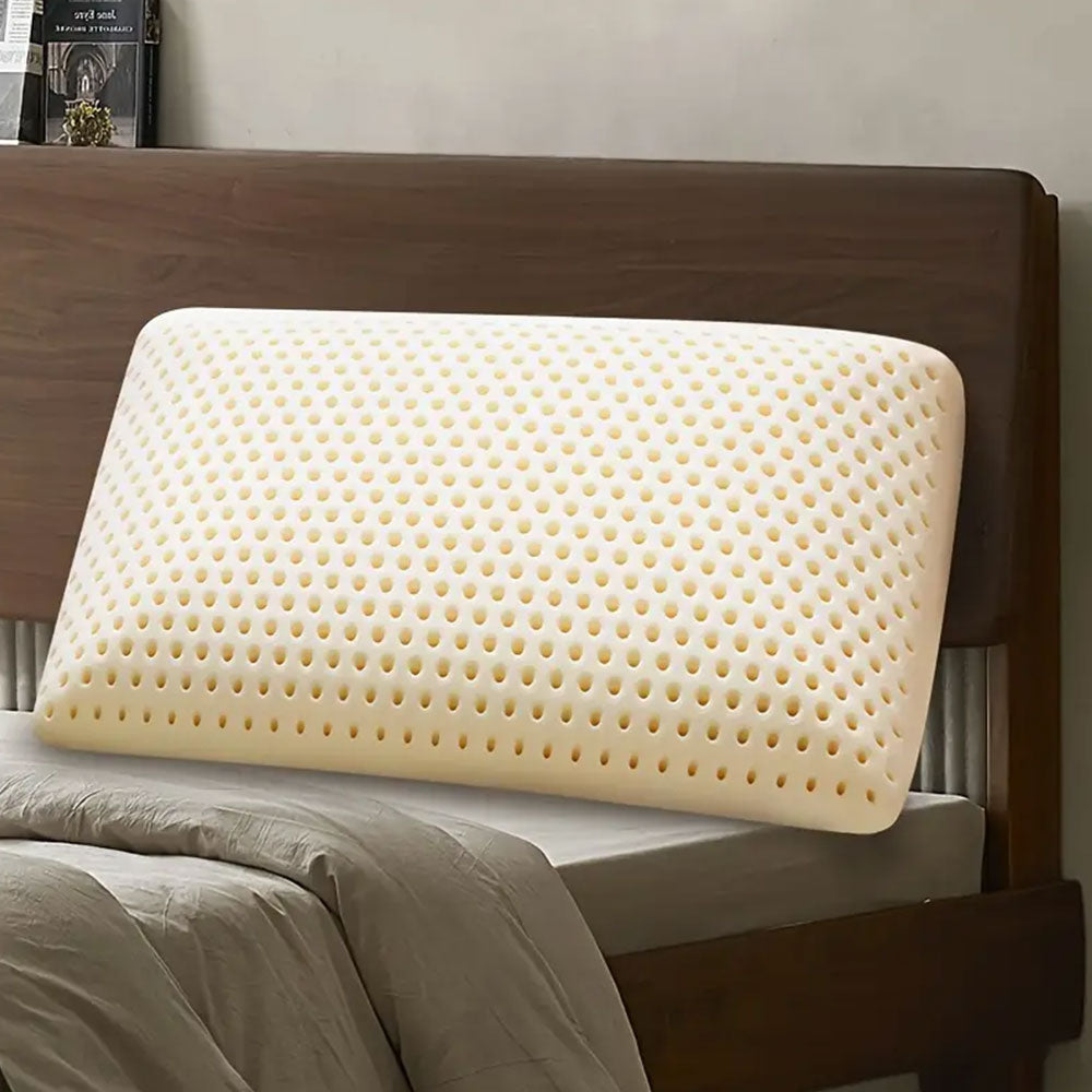 Oreiller en Latex 100 % Naturel Ultra Respirant et Confortable