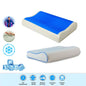 Oreiller Ergonomique Courbée Viscogel en Mousse à Mémoire de Forme et Gel Ultra Rafraîchissant