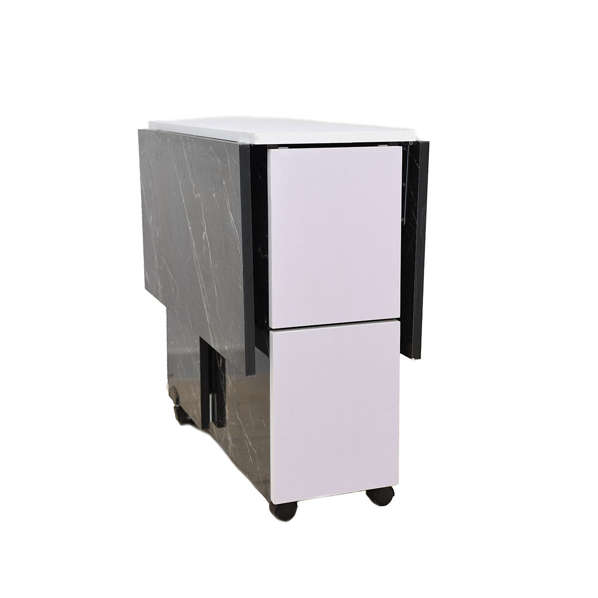 Table Pliable Multifonctionnelle Avec 4 Chaises Marbré