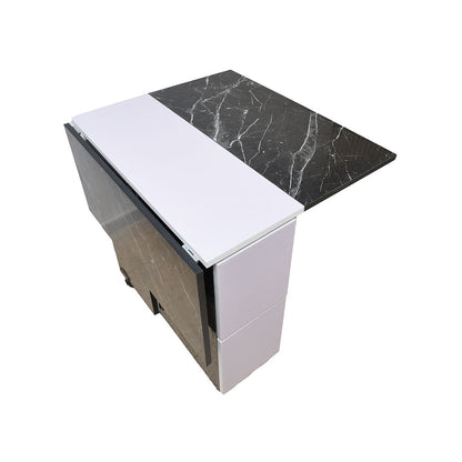 Table Pliable Multifonctionnelle Avec 4 Chaises Marbré
