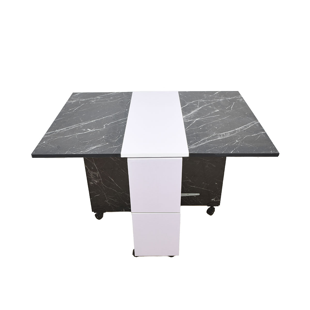 Table Pliable Multifonctionnelle Avec 4 Chaises Marbré