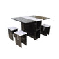 Table Pliable Multifonctionnelle Avec 4 Chaises Marbré