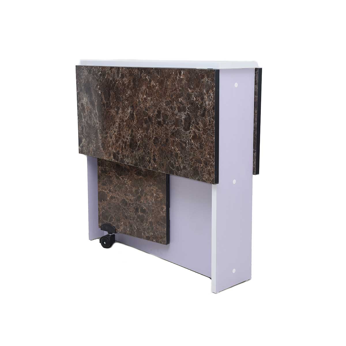 Table à Manger Pliante Multifonctionnelle Couleur Marbré