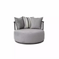 Fauteuil Salon Élégant et Pivotant à 360° Avec Coussins