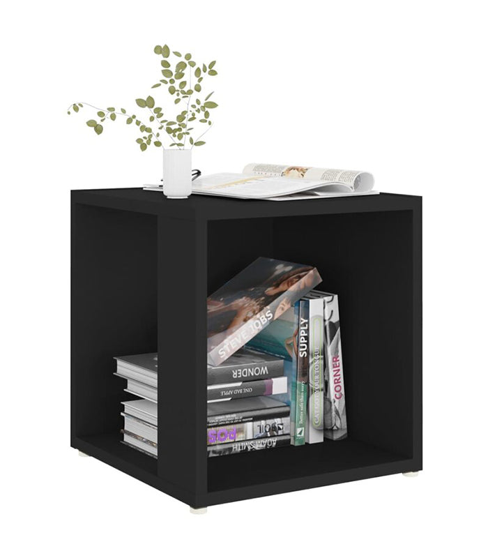 Table Décorative Avec Rangement En MDF Stratifié de Haute Qualité – Couleur Noir